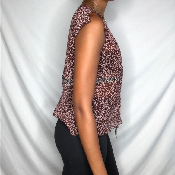 Jonathan Martin Studio sheer blouse Top - Picture 2 of 7